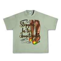 Oil Green steppin' in to juneteenth heels Urban Heavy Tee - HRA Design Shop