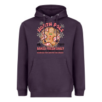 Plum north pole baked fresh daily Heavyweight Hoodie - MaliasSmallBusiness