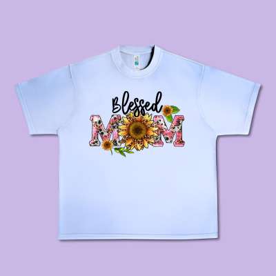 Blessed Mom Urban Heavy Tee Designed By Barkaloodesign