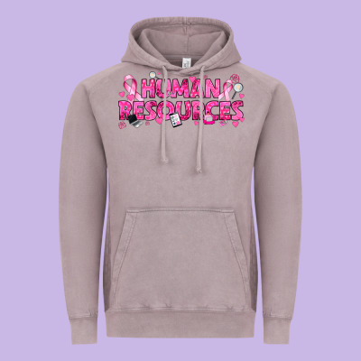 Breast Cancer Human Resources Vintage Hoodie Designed By Texasbilliewilder