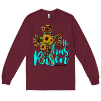 Burgundy he has risen Long Sleeve Tee - JahusDesignShop
