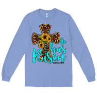 Colony Blue he has risen Long Sleeve Tee - JahusDesignShop