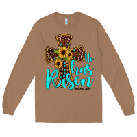 Toasted Coconut he has risen Long Sleeve Tee - JahusDesignShop