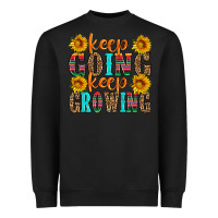 Black keep going keep growing Heavyweight Sweatshirt - HRA Design Shop