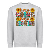 Heather Grey keep going keep growing Heavyweight Sweatshirt - HRA Design Shop