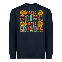 Navy keep going keep growing Heavyweight Sweatshirt - HRA Design Shop