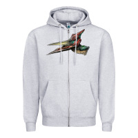 Pteranodon Face Zipper Hoodie | Teevron