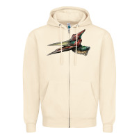 Sandshell Pteranodon Face Zipper Hoodie - LillyAllenDesigns