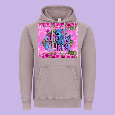 Cute And Fluffy Stitch Vintage Hoodie Designed By Zillion Design Studio