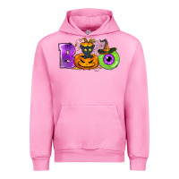 Fuchsia Pink Boo Halloween Urban Hoodie - NancyCooperArtShop