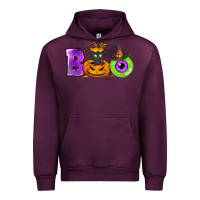 Mauve Wine Boo Halloween Urban Hoodie - NancyCooperArtShop