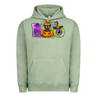 Pigment Oil Green Boo Halloween Urban Hoodie - NancyCooperArtShop