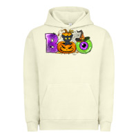 Pigment Pistachio Boo Halloween Urban Hoodie - NancyCooperArtShop