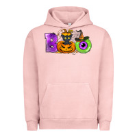 Pigment Salmon Boo Halloween Urban Hoodie - NancyCooperArtShop