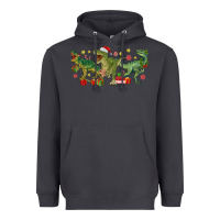 Smoke christmas dinosaurs Heavyweight Hoodie - MaliasSmallBusiness