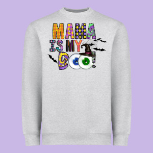 Mama Is My Boo Heavyweight Sweatshirt Designed By Cowhidedigitalart