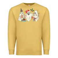 Antique Gold Christmas ghosts Premium Sweatshirt - MaliasSmallBusiness