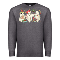 Charcoal Heather Christmas ghosts Premium Sweatshirt - MaliasSmallBusiness