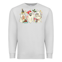 Dove Grey Christmas ghosts Premium Sweatshirt - MaliasSmallBusiness
