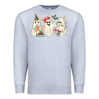 Heather Grey Christmas ghosts Premium Sweatshirt - MaliasSmallBusiness