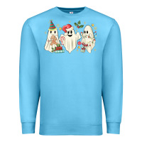 Ocean Blue Christmas ghosts Premium Sweatshirt - MaliasSmallBusiness