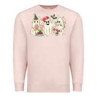 Pale Pink Christmas ghosts Premium Sweatshirt - MaliasSmallBusiness