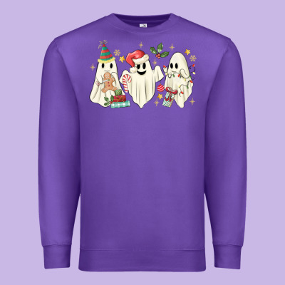 Christmas Ghosts Premium Sweatshirt Designed By Maliassmallbusiness