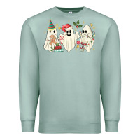 Seafoam Christmas ghosts Premium Sweatshirt - MaliasSmallBusiness
