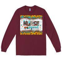 Burgundy nurse squad tumbler Long Sleeve Tee - BundleAndBundleShop