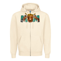 Sandshell highland cow mom Zipper Hoodie - Jasminsmagicworld