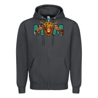 Smoke highland cow mom Zipper Hoodie - Jasminsmagicworld