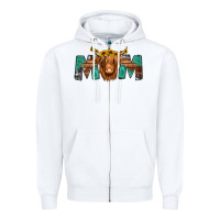 White highland cow mom Zipper Hoodie - Jasminsmagicworld