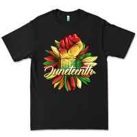Black juneteenth fist sunflower Premium Tee - BarkalooDesign