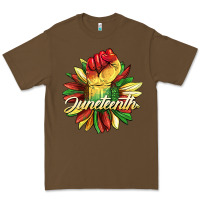 Cacao juneteenth fist sunflower Premium Tee - BarkalooDesign