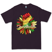 Plum juneteenth fist sunflower Premium Tee - BarkalooDesign