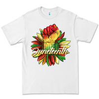 White juneteenth fist sunflower Premium Tee - BarkalooDesign