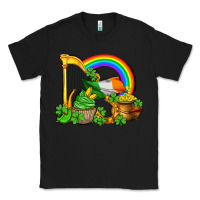 Black st patricks day  rainbow shamrocks Classic Tee - AdoDesignShop