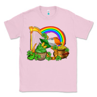 Bubblegum Pink st patricks day  rainbow shamrocks Classic Tee - AdoDesignShop