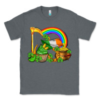 Charcoal Heather st patricks day  rainbow shamrocks Classic Tee - AdoDesignShop