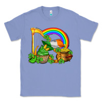 Colony Blue st patricks day  rainbow shamrocks Classic Tee - AdoDesignShop