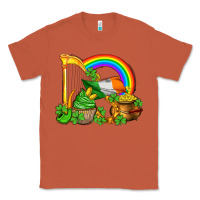 Copper st patricks day  rainbow shamrocks Classic Tee - AdoDesignShop