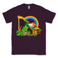 Plum st patricks day  rainbow shamrocks Classic Tee - AdoDesignShop