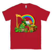 Red st patricks day  rainbow shamrocks Classic Tee - AdoDesignShop