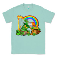 Seafoam st patricks day  rainbow shamrocks Classic Tee - AdoDesignShop