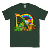 Sports Green st patricks day  rainbow shamrocks Classic Tee - AdoDesignShop