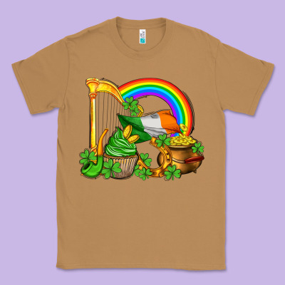 St Patricks Day  Rainbow Shamrocks Classic Tee Designed By Adodesignshop