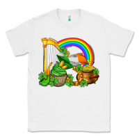 White st patricks day  rainbow shamrocks Classic Tee - AdoDesignShop