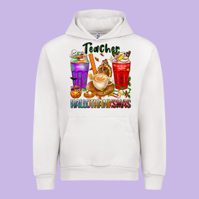 Hallothanksmas Teacher Urban Hoodie Designed By Texasbilliewilder