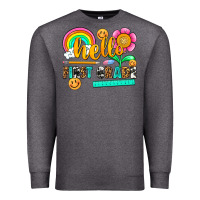 Charcoal Heather hello first grade Premium Sweatshirt - NancyCooperArtShop