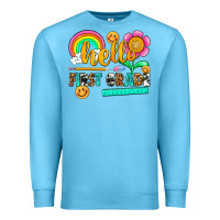 Ocean Blue hello first grade Premium Sweatshirt - NancyCooperArtShop